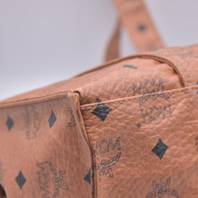 MCM  Logo Monogram Coated Canvas Tote Bag CONSIGNMENT