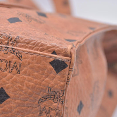 MCM  Logo Monogram Coated Canvas Tote Bag CONSIGNMENT