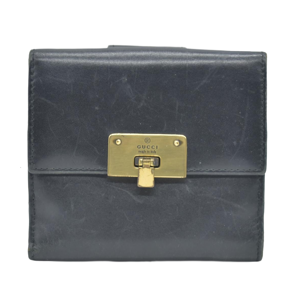 $490 GUCCI Black Leather Bi-fold Wallet CONSIGNMENT