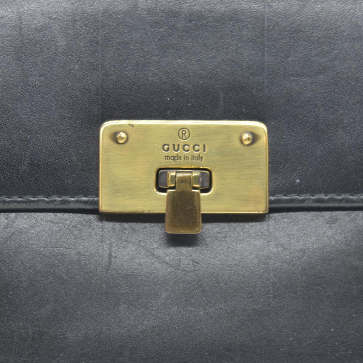 $490 GUCCI Black Leather Bi-fold Wallet CONSIGNMENT