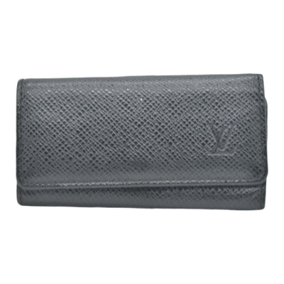 $295 LOUIS VUITTON Taiga 4 Key Multicles Key Holder Black CONSIGNMENT