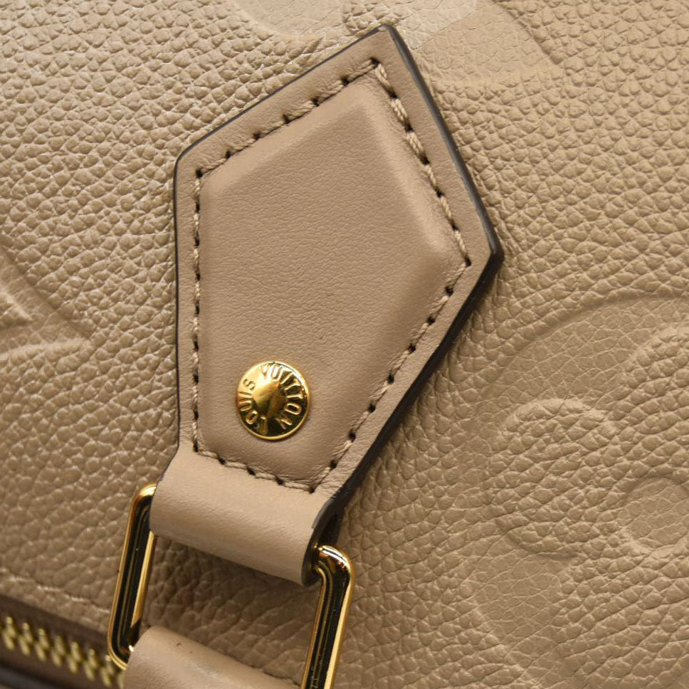 Louis Vuitton  Empreinte Monogram Giant Speedy Bandouliere 25 Tourterelle MISSING STRAP