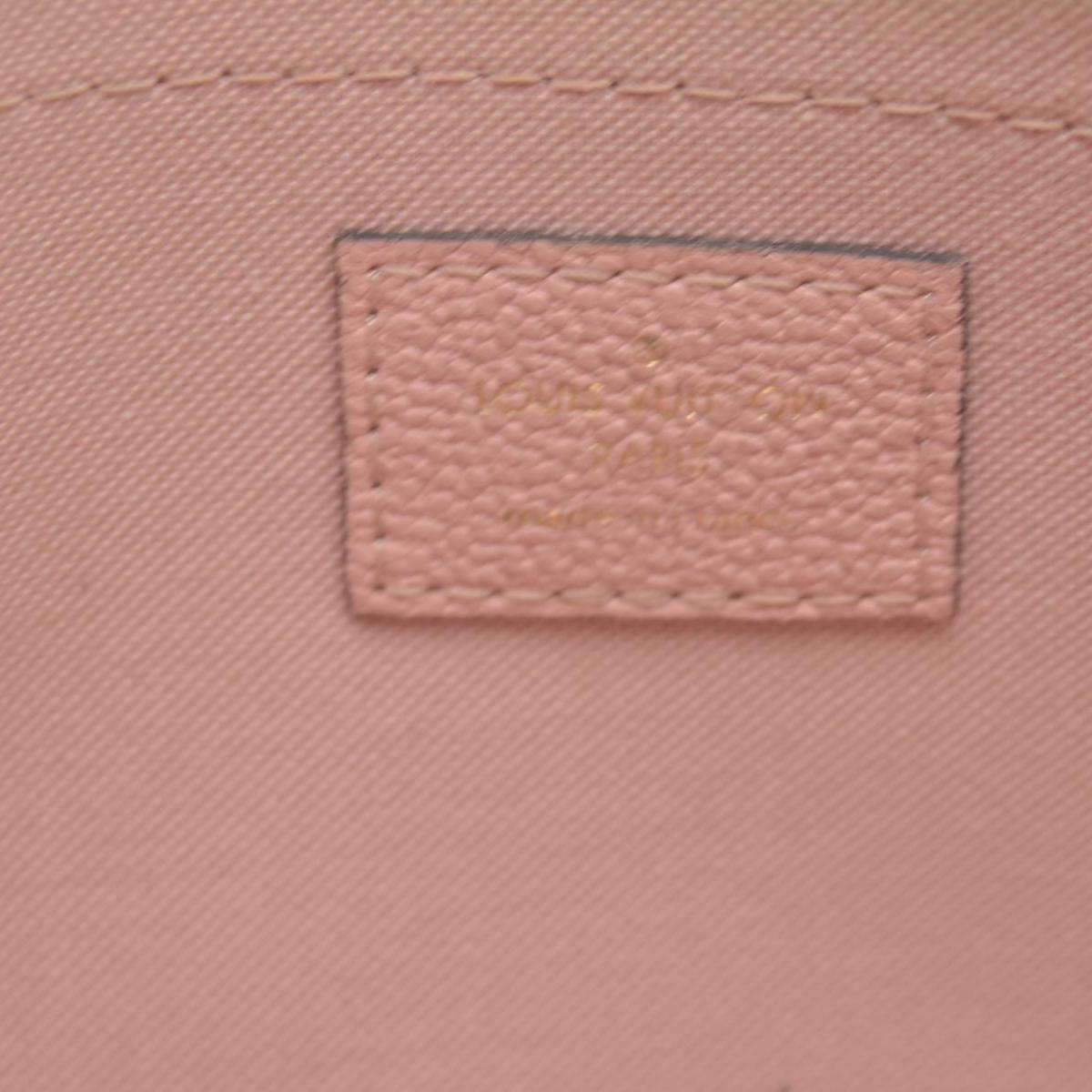 $970 Louis Vuitton Empreinte Daily Pouch Rose Poudre