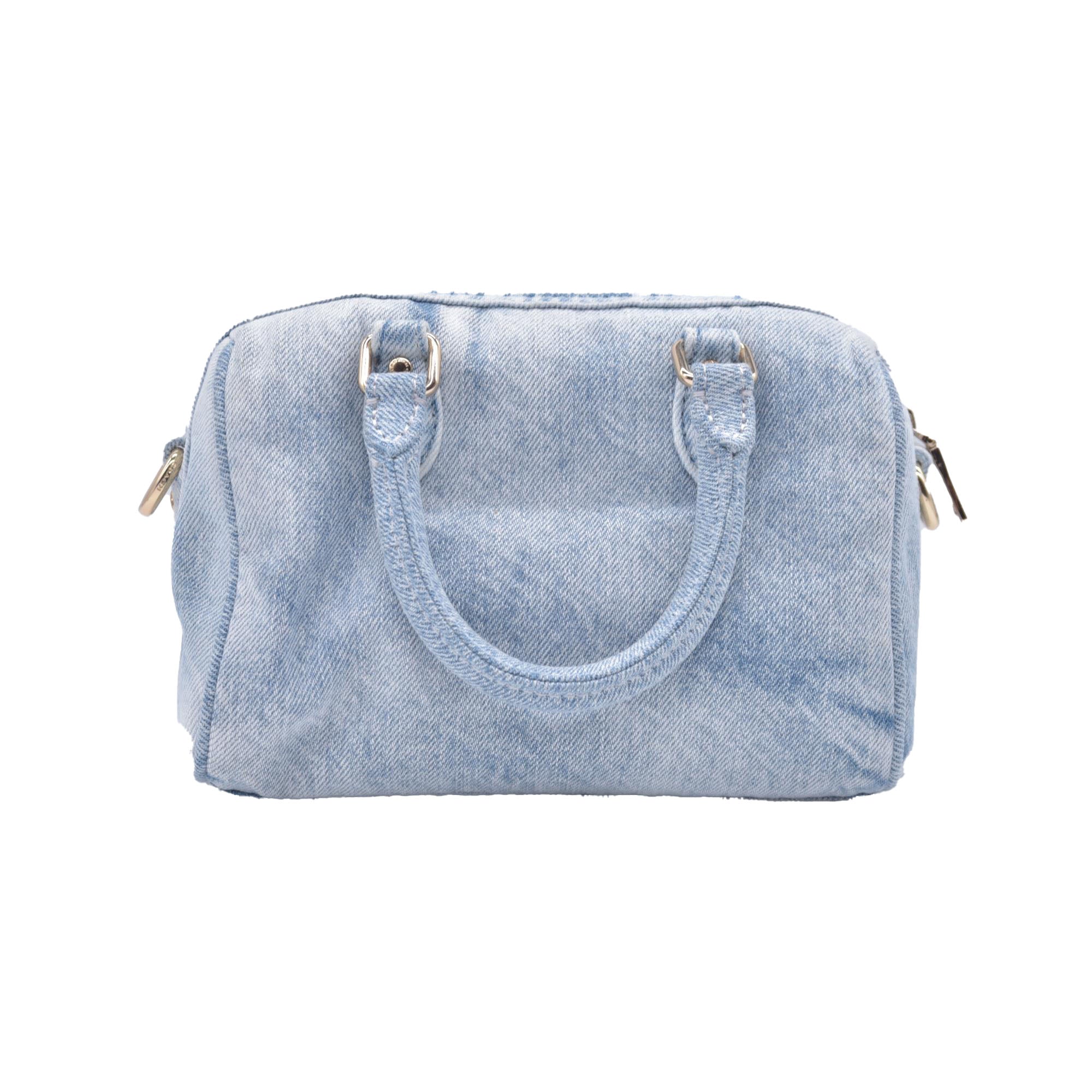 $275 COACH Mini Rowan Crossbody Bag In Loved Denim With Charms CONSIGNMENT