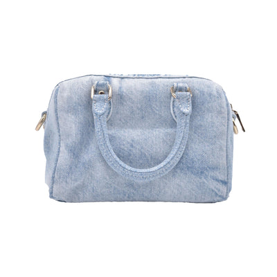 $275 COACH Mini Rowan Crossbody Bag In Loved Denim With Charms CONSIGNMENT