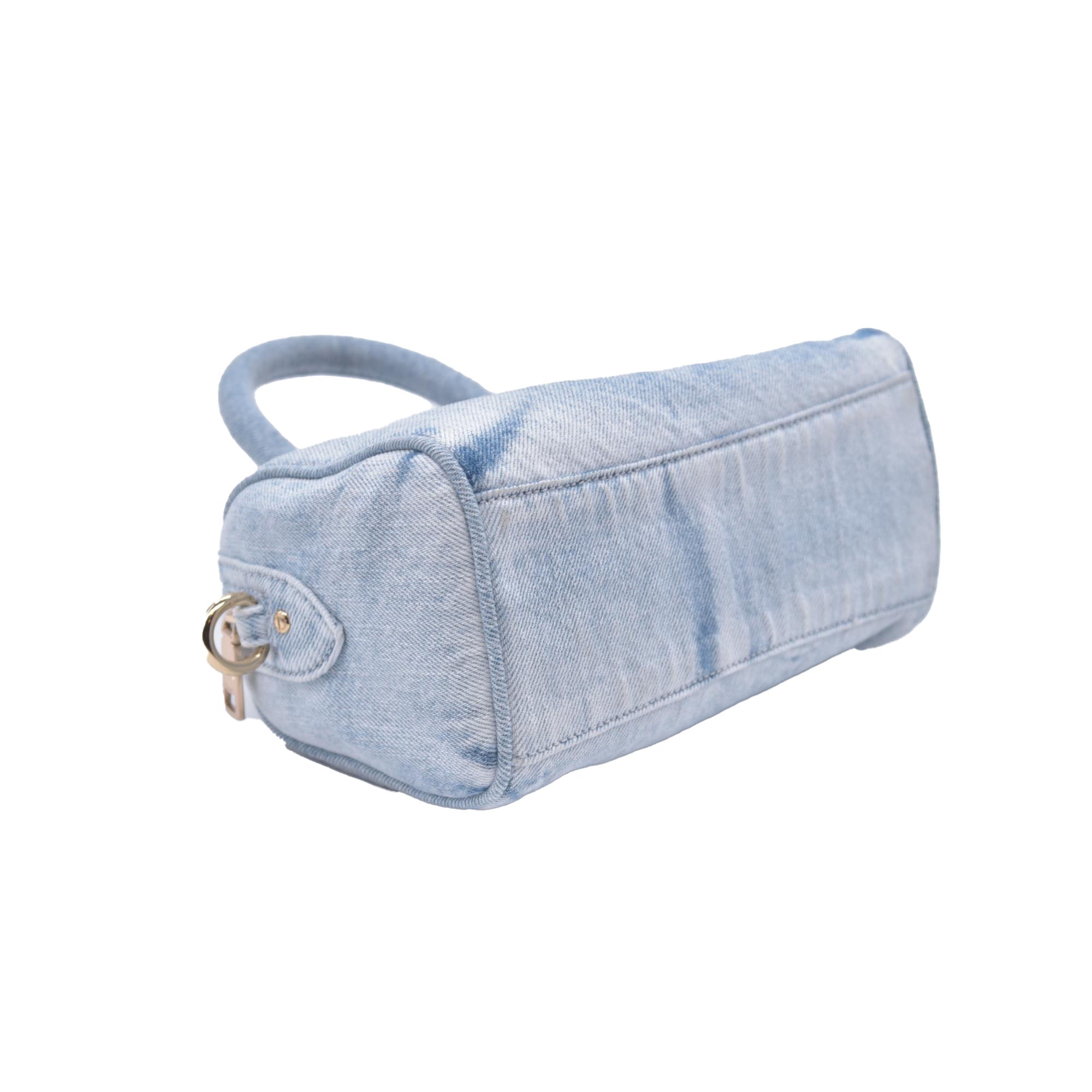 $275 COACH Mini Rowan Crossbody Bag In Loved Denim With Charms CONSIGNMENT