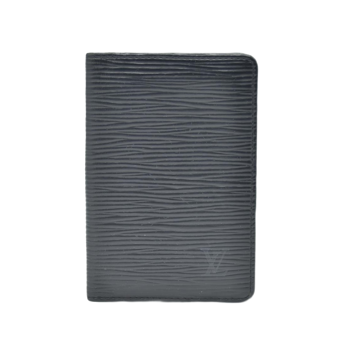 $415 2003 LOUIS VUITTON Black Epi Leather Pocket Organizer CONSIGNMENT SP0043