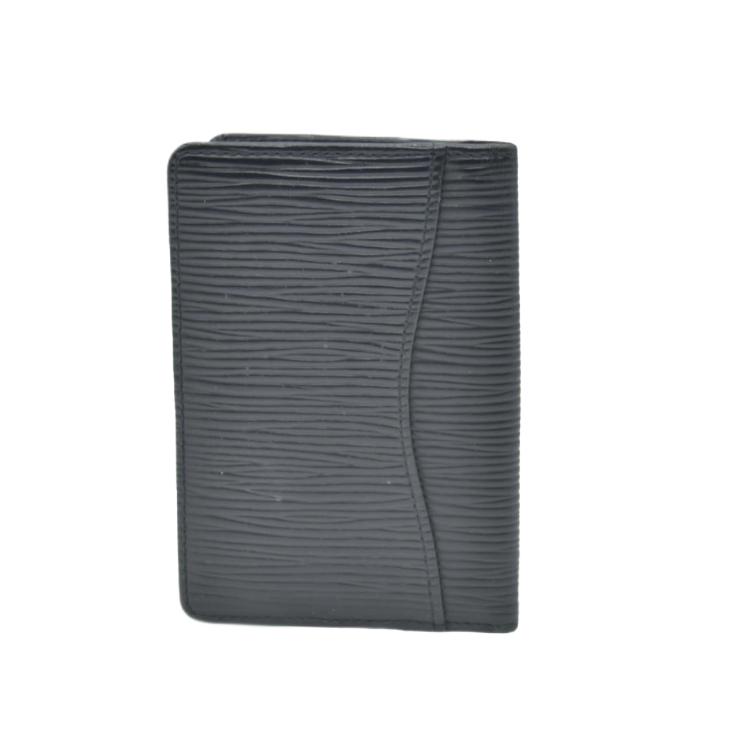 $415 LOUIS VUITTON Black Epi Leather Pocket Organizer CONSIGNMENT