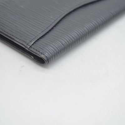 $415 LOUIS VUITTON Black Epi Leather Pocket Organizer CONSIGNMENT