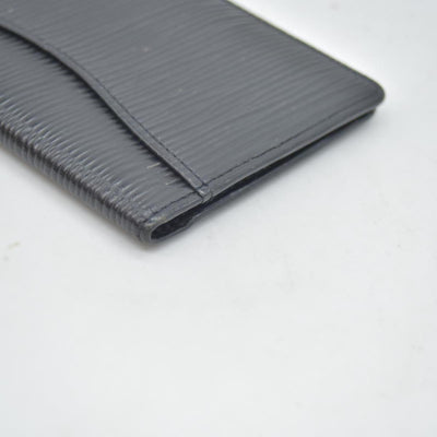 $415 LOUIS VUITTON Black Epi Leather Pocket Organizer CONSIGNMENT