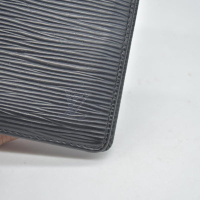 $415 LOUIS VUITTON Black Epi Leather Pocket Organizer CONSIGNMENT