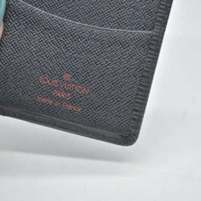 $415 LOUIS VUITTON Black Epi Leather Pocket Organizer CONSIGNMENT
