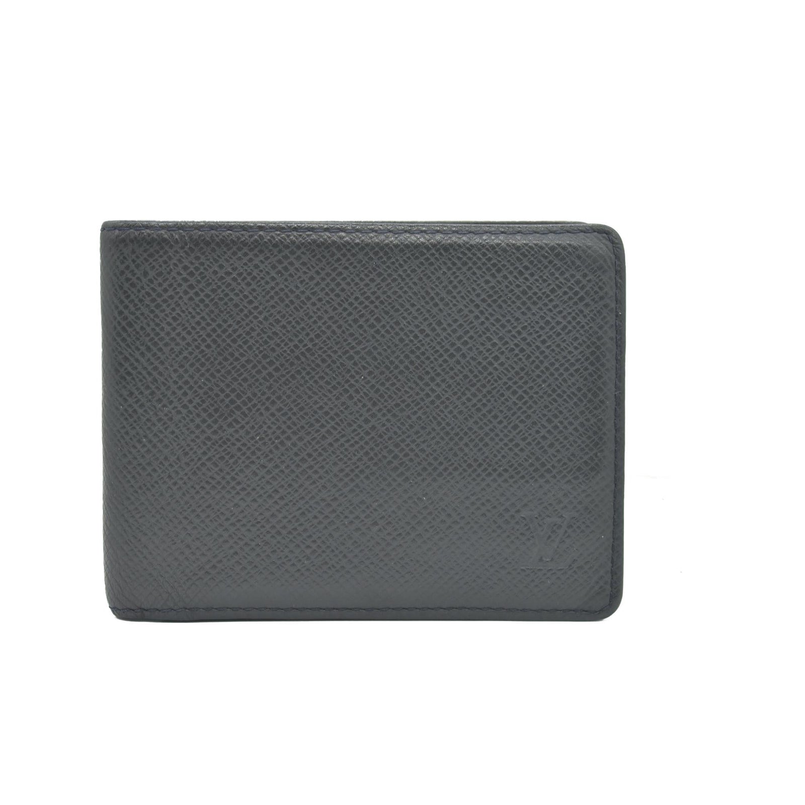 $495 Louis Vuitton Taiga Mens Billfold Wallet with 3 Flaps