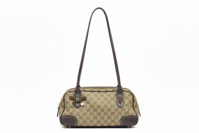 $890 Gucci GG Canvas Princy Boston Bag CONSIGNMENT