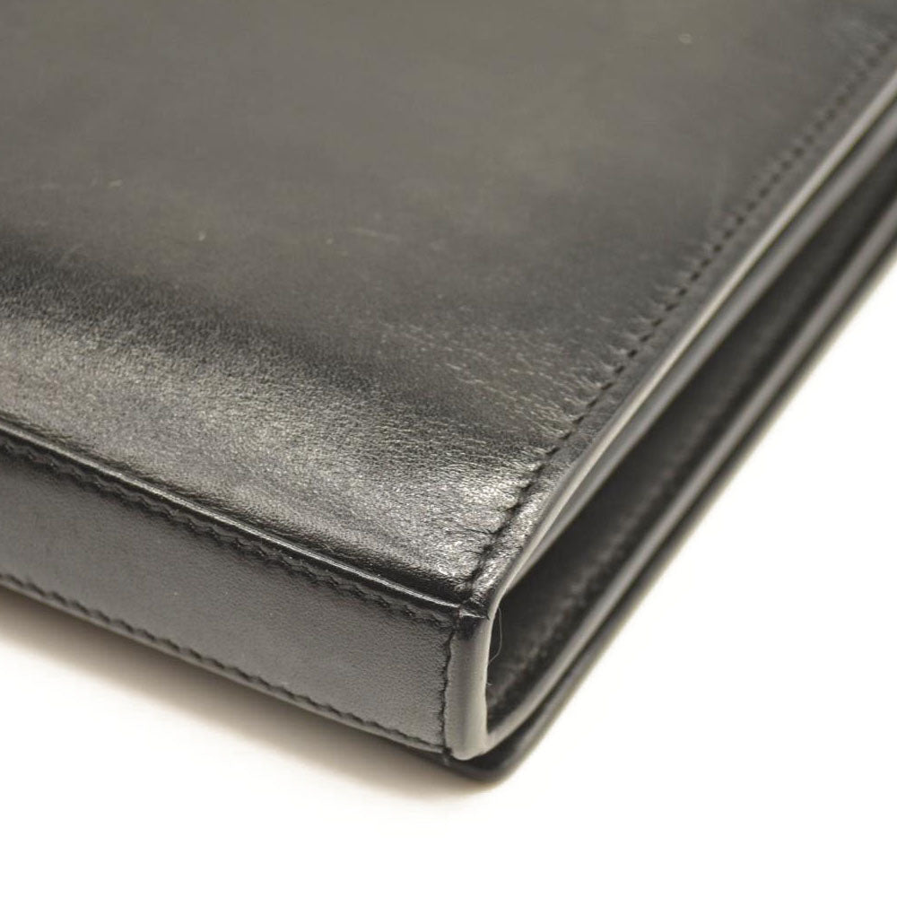 SAINT LAURENT Smooth YSL WOC Monogram Chain Wallet Black Crossbody