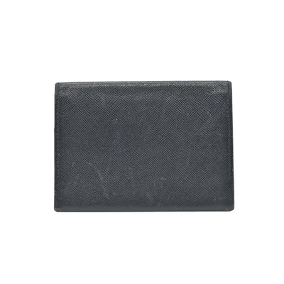 $415 Burberry Bi-Fold Wallet in Black Leather