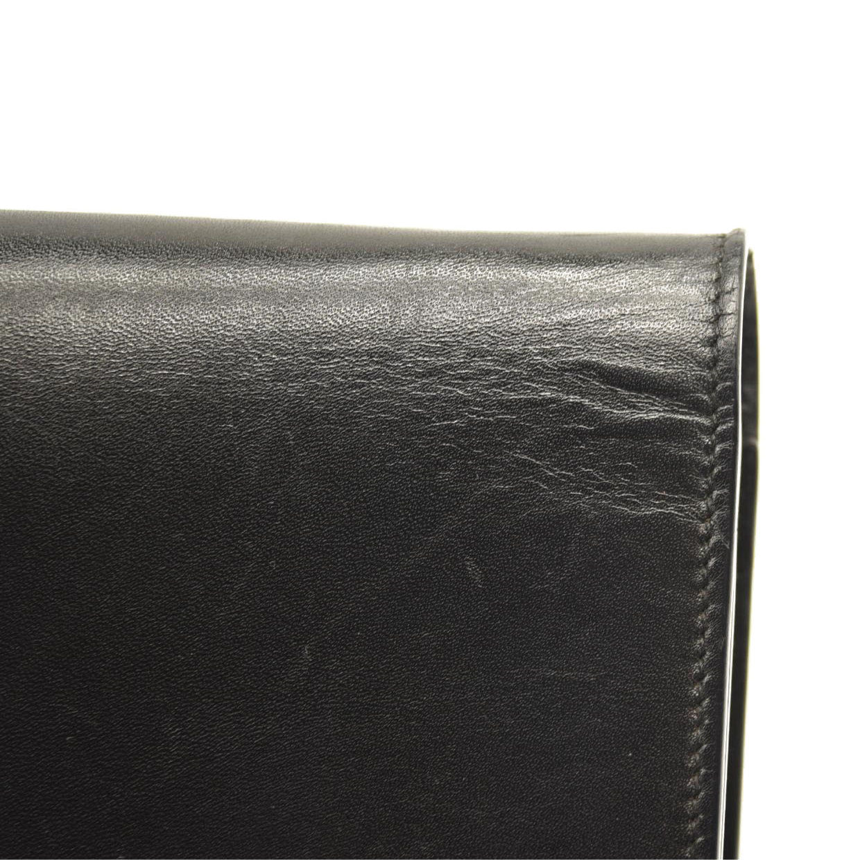 SAINT LAURENT Smooth YSL WOC Monogram Chain Wallet Black Crossbody