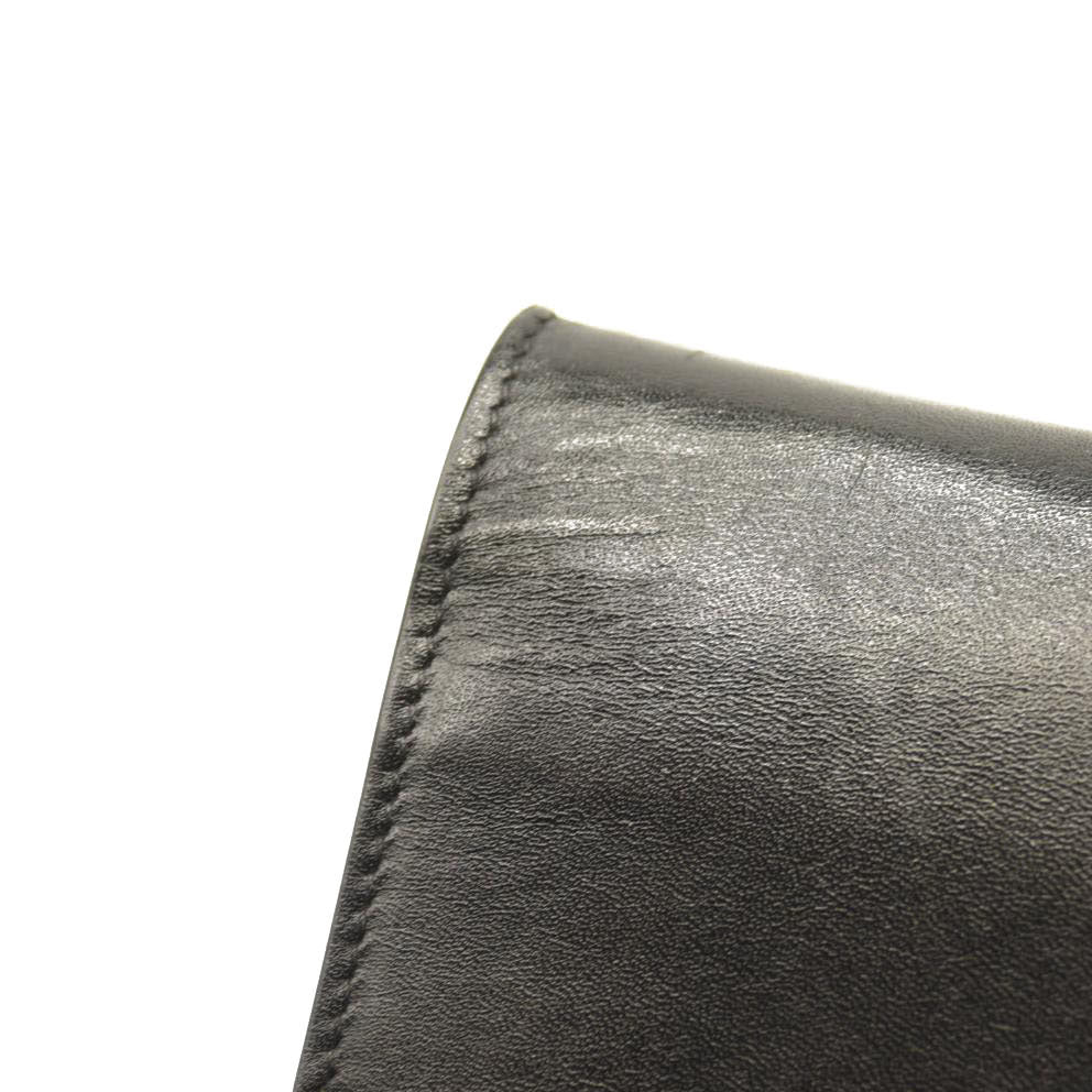 SAINT LAURENT Smooth YSL WOC Monogram Chain Wallet Black Crossbody