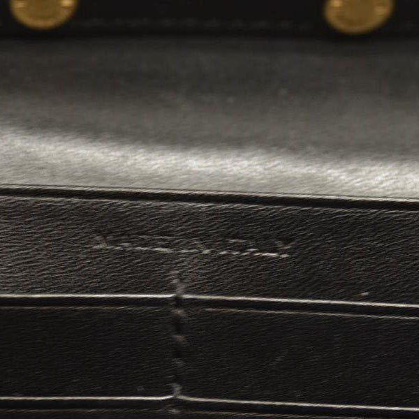 SAINT LAURENT Smooth YSL WOC Monogram Chain Wallet Black Crossbody