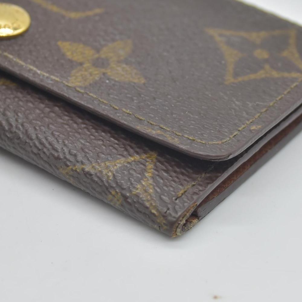 $345 Louis Vuitton Monogram Multicles 4 Ring Key Case Brown ET0892 CONSIGNMENT