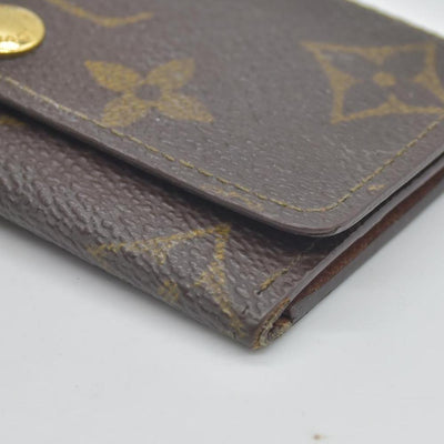 $345 Louis Vuitton Monogram Multicles 4 Ring Key Case Brown ET0892 CONSIGNMENT