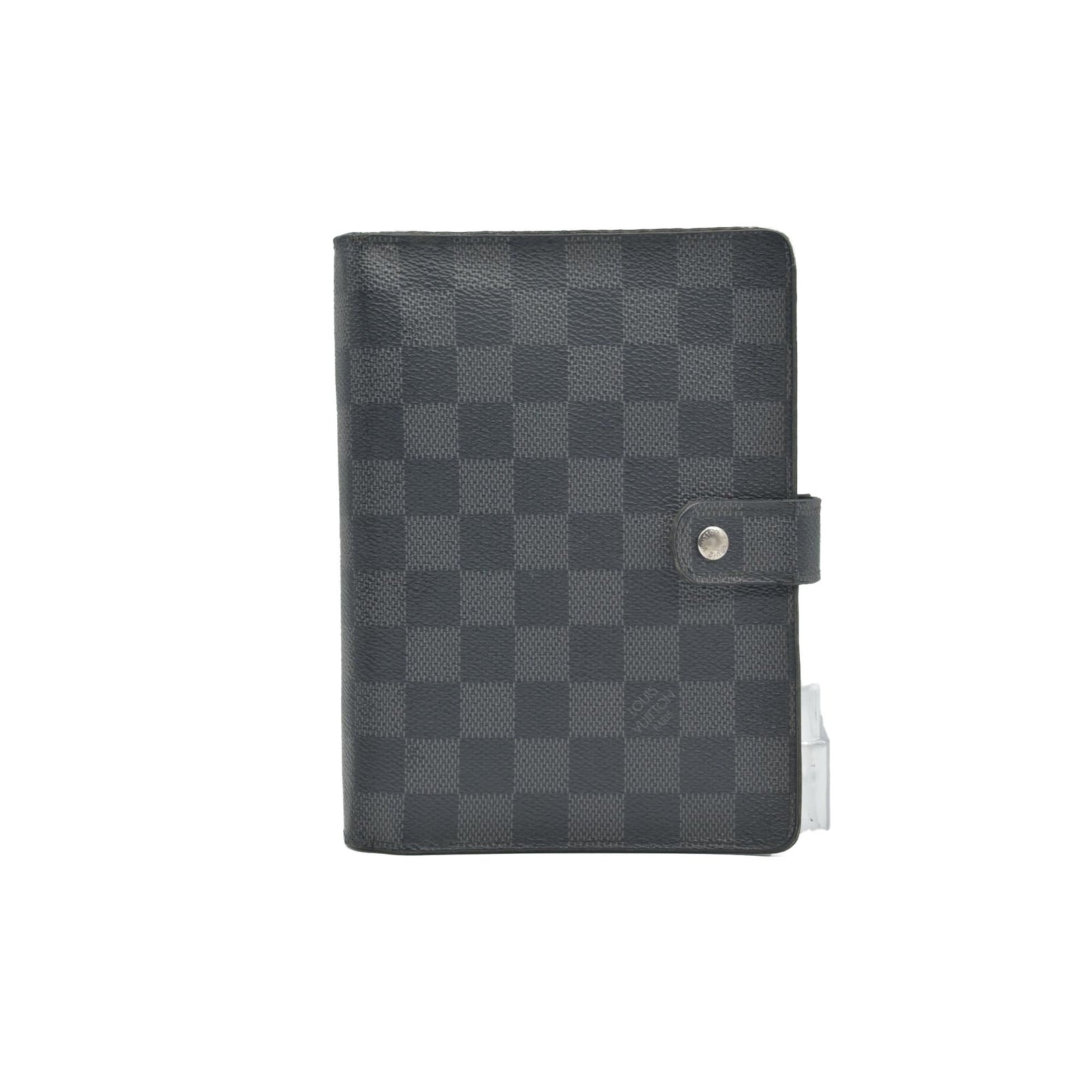 $755 Louis Vuitton Damier Graphite Medium Ring Agenda Cover