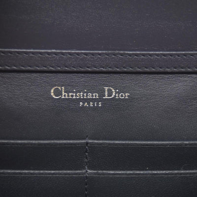 $2700 Christian Dior Cannage Diorama Metallic Silver