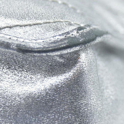 $2590 2019 Saint Laurent Leather Medium Metallic Niki Silver