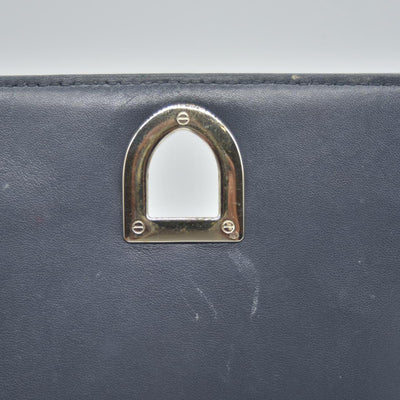 $3500 2016 CHRISTIAN DIOR Diorama Flap Bag Beaded Leather Small Silver 10020275