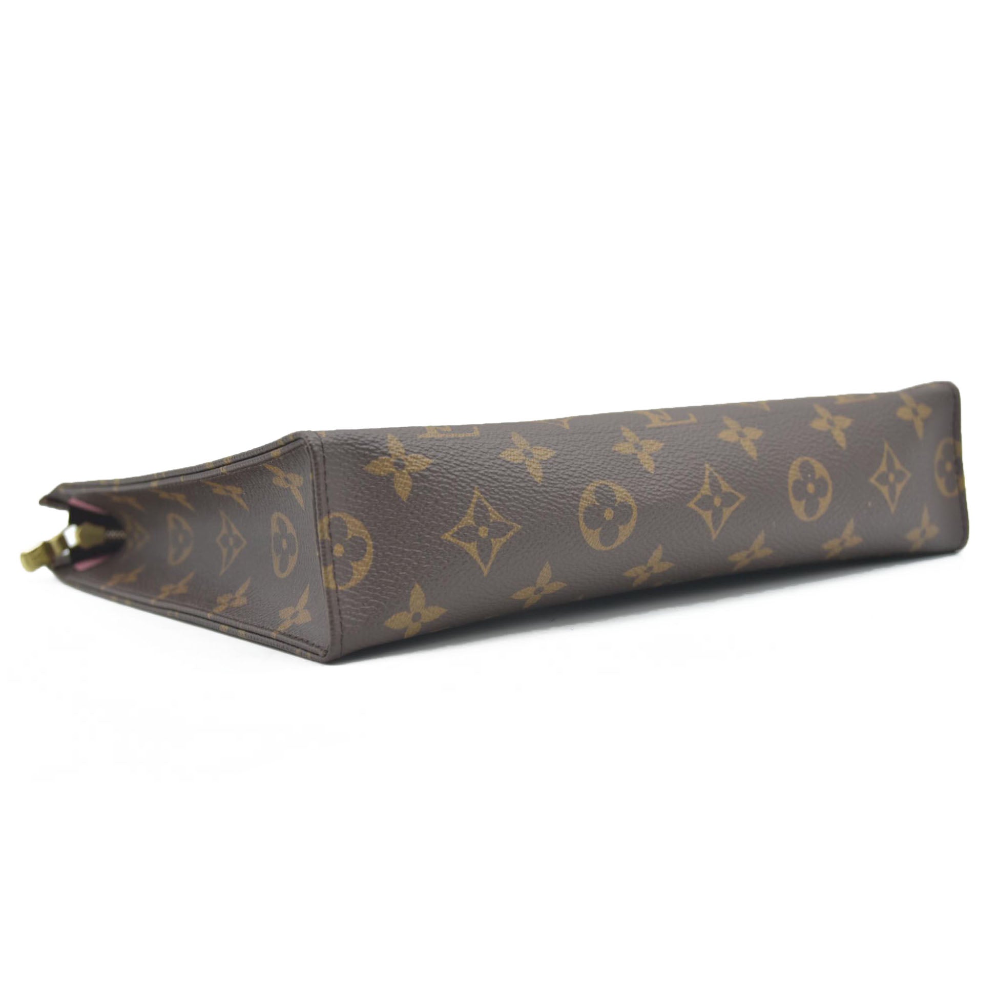 $1290 Louis Vuitton  Monogram Toiletry Pouch 26 Pink RFID