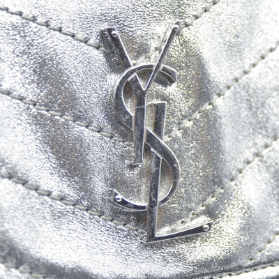 $2590 2019 Saint Laurent Leather Medium Metallic Niki Silver