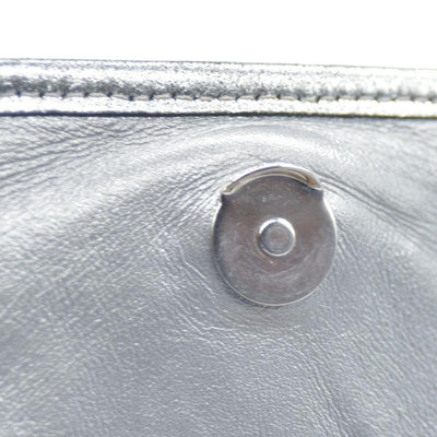 $2590 2019 Saint Laurent Leather Medium Metallic Niki Silver