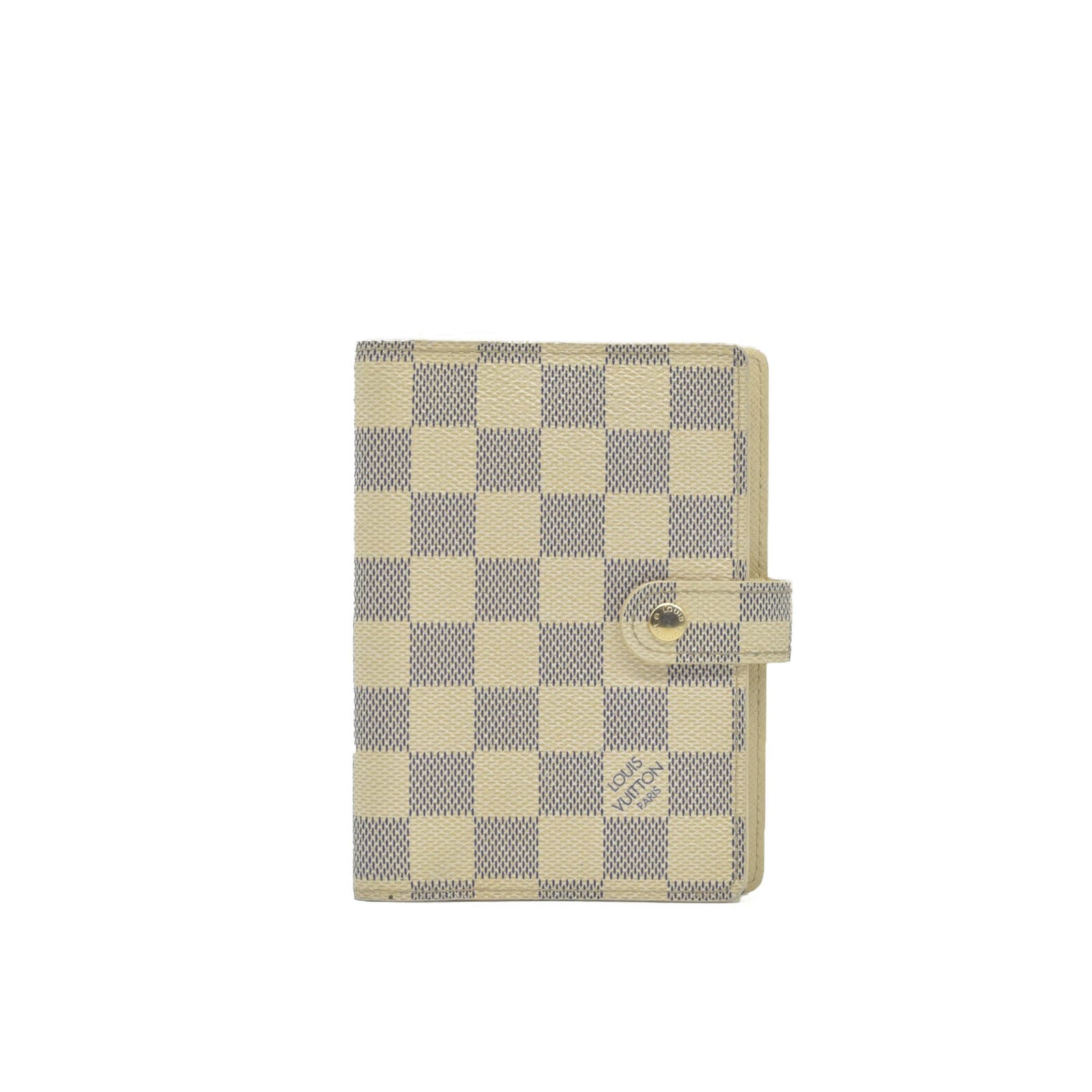 $505 Louis Vuitton Damier Azur Small Ring Agenda Cover COSIGNMENT