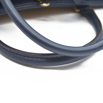 Louis Vuitton Raffia Calfskin Monogram Giant Onthego MM Blue