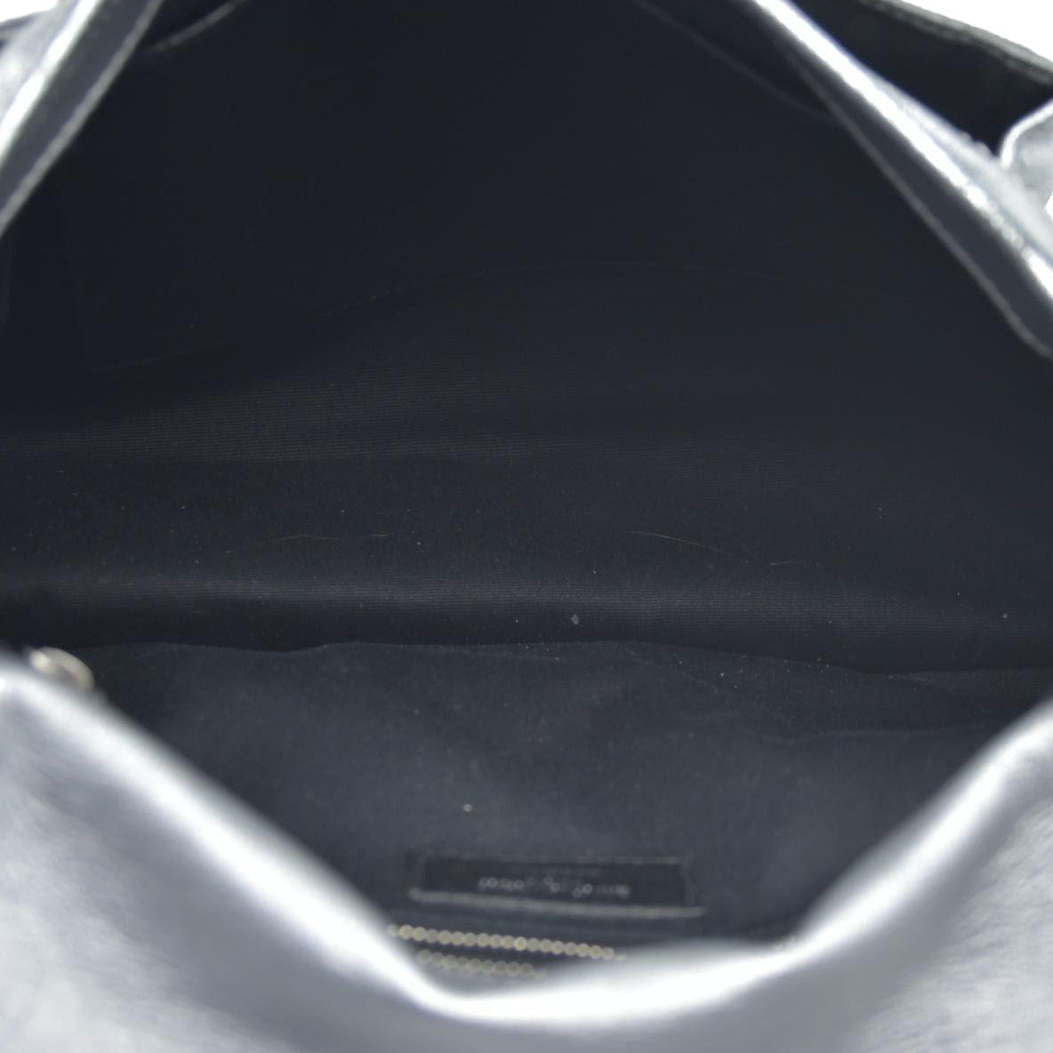 $2590 2019 Saint Laurent Leather Medium Metallic Niki Silver