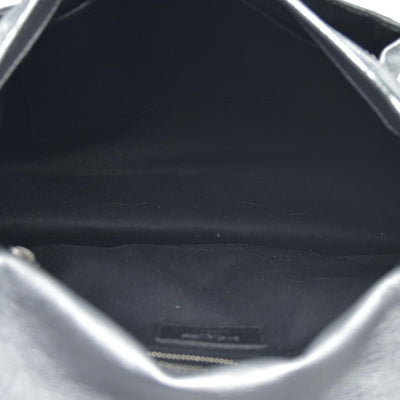 $2590 2019 Saint Laurent Leather Medium Metallic Niki Silver