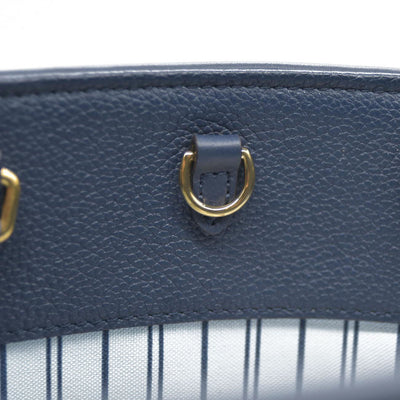 Louis Vuitton Raffia Calfskin Monogram Giant Onthego MM Blue