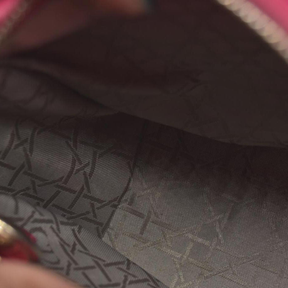 $6700 Christian Dior Lambskin Cannage Medium Lady Dior Fuchsia 10020295
