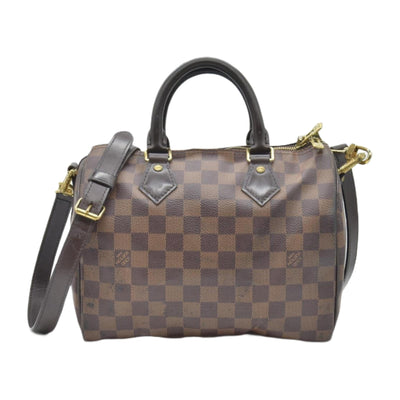 $1,890 LOUIS VUITTON Damier Ebene Speedy Bandouliere 25