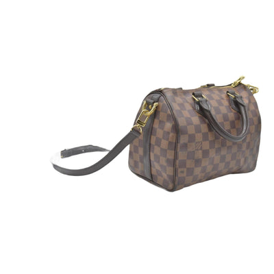 $1,890 LOUIS VUITTON Damier Ebene Speedy Bandouliere 25