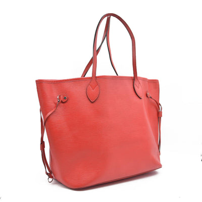 $2640 AUCTION Louis Vuitton  Epi Neverfull MM Coquelicot