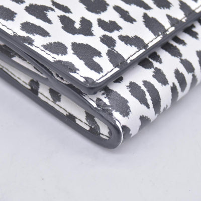 Yves Saint Laurent Leopard Print Calfskin Bifold Wallet Clutch CONSIGNMENT 10020996