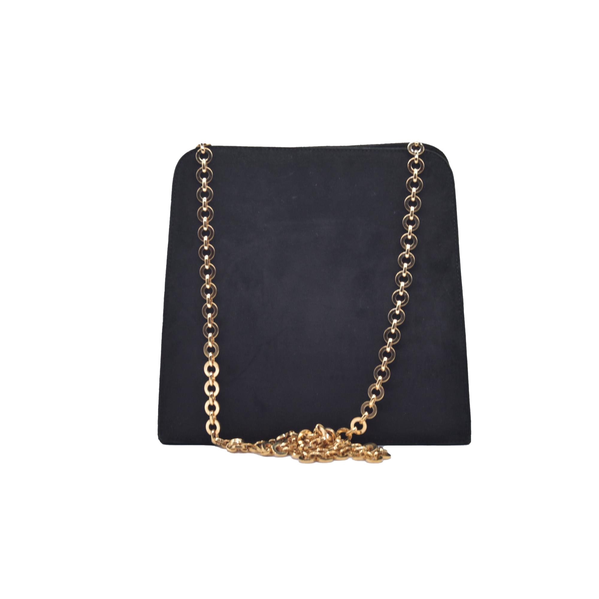 $1660 Salvatore Ferragamo Velvet Gancini Shoulder Bag CONSIGNMENT