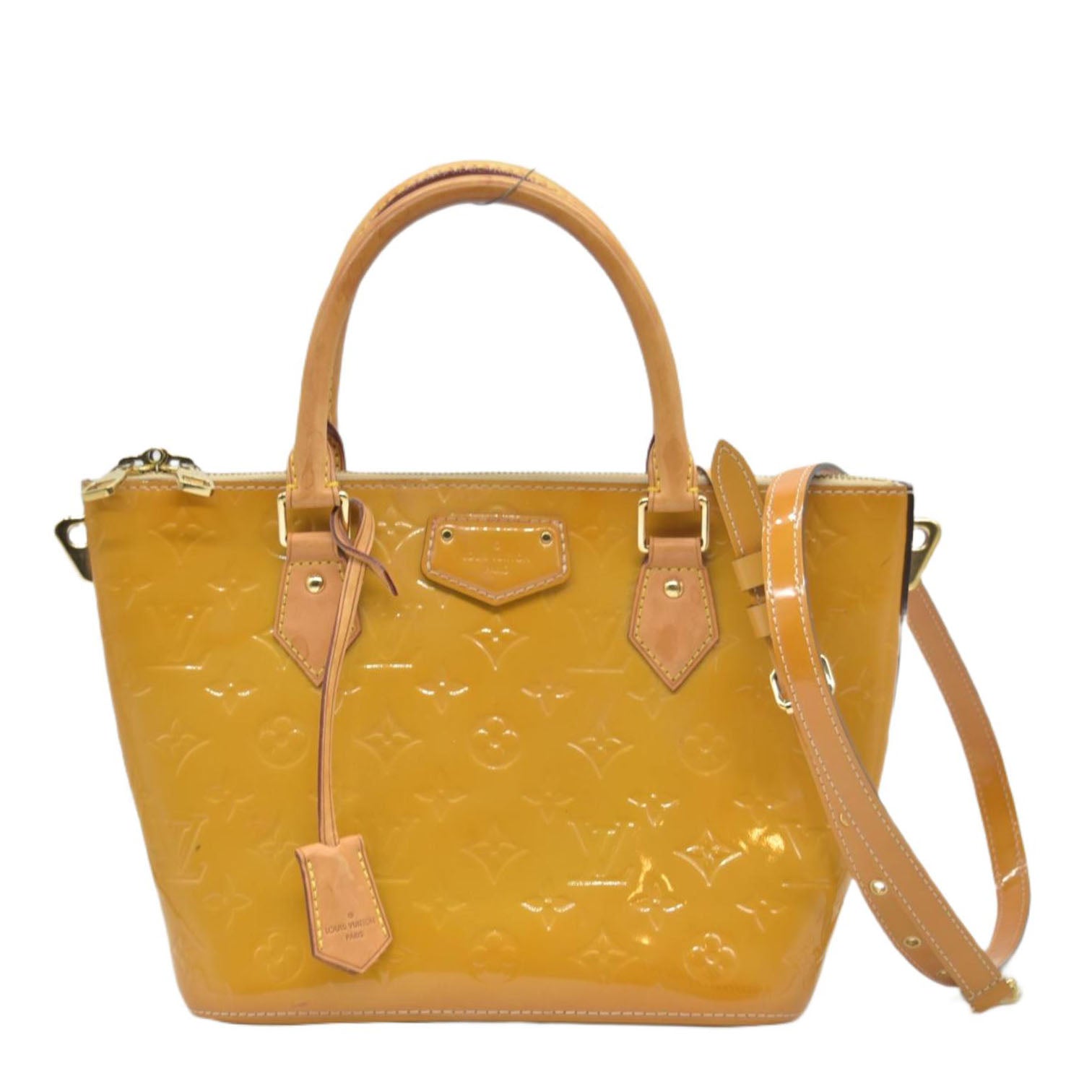 $1560 2014 LOUIS VUITTON Vernis Montebello PM Dune DR2194
