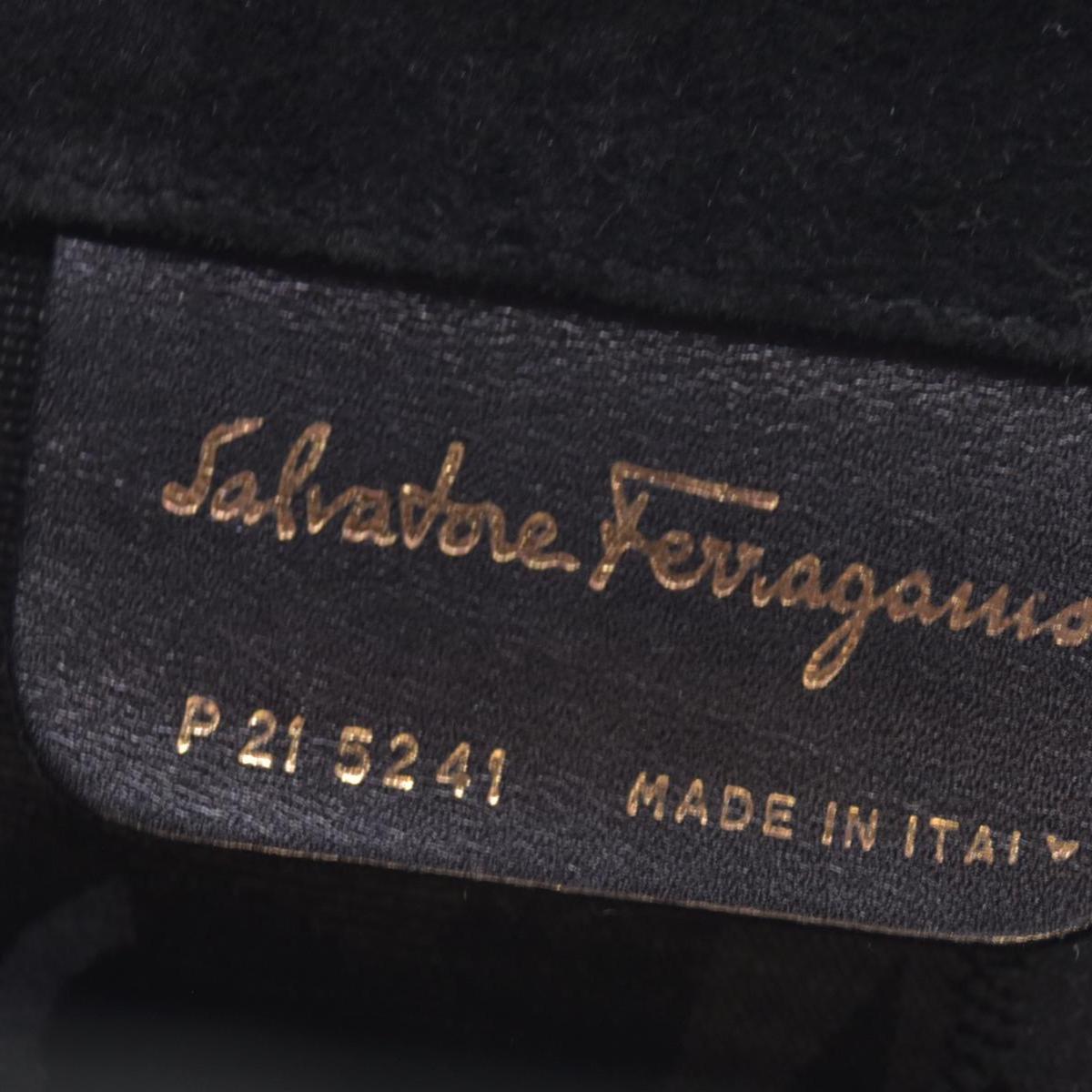 $1660 Salvatore Ferragamo Velvet Gancini Shoulder Bag CONSIGNMENT