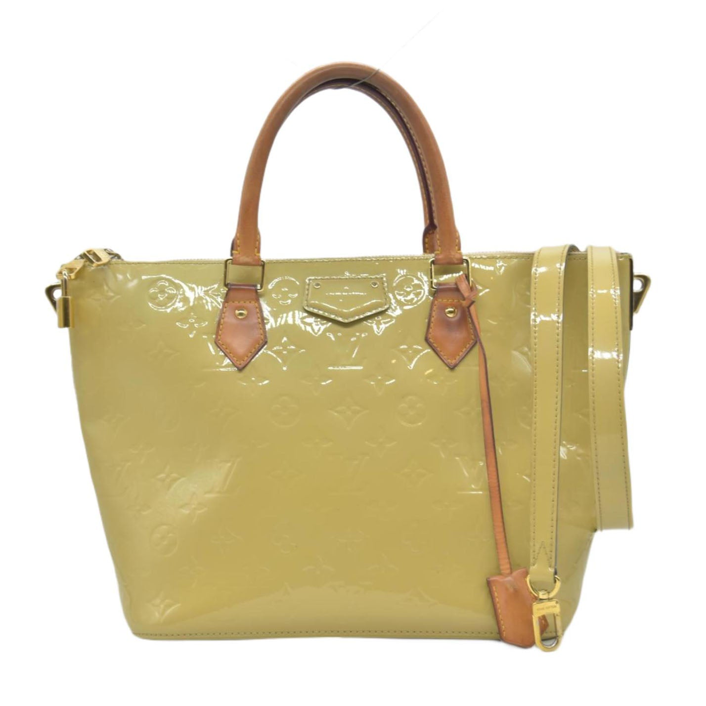 $1560 2014 LOUIS VUITTON Vernis Montebello PM Dune DR2114