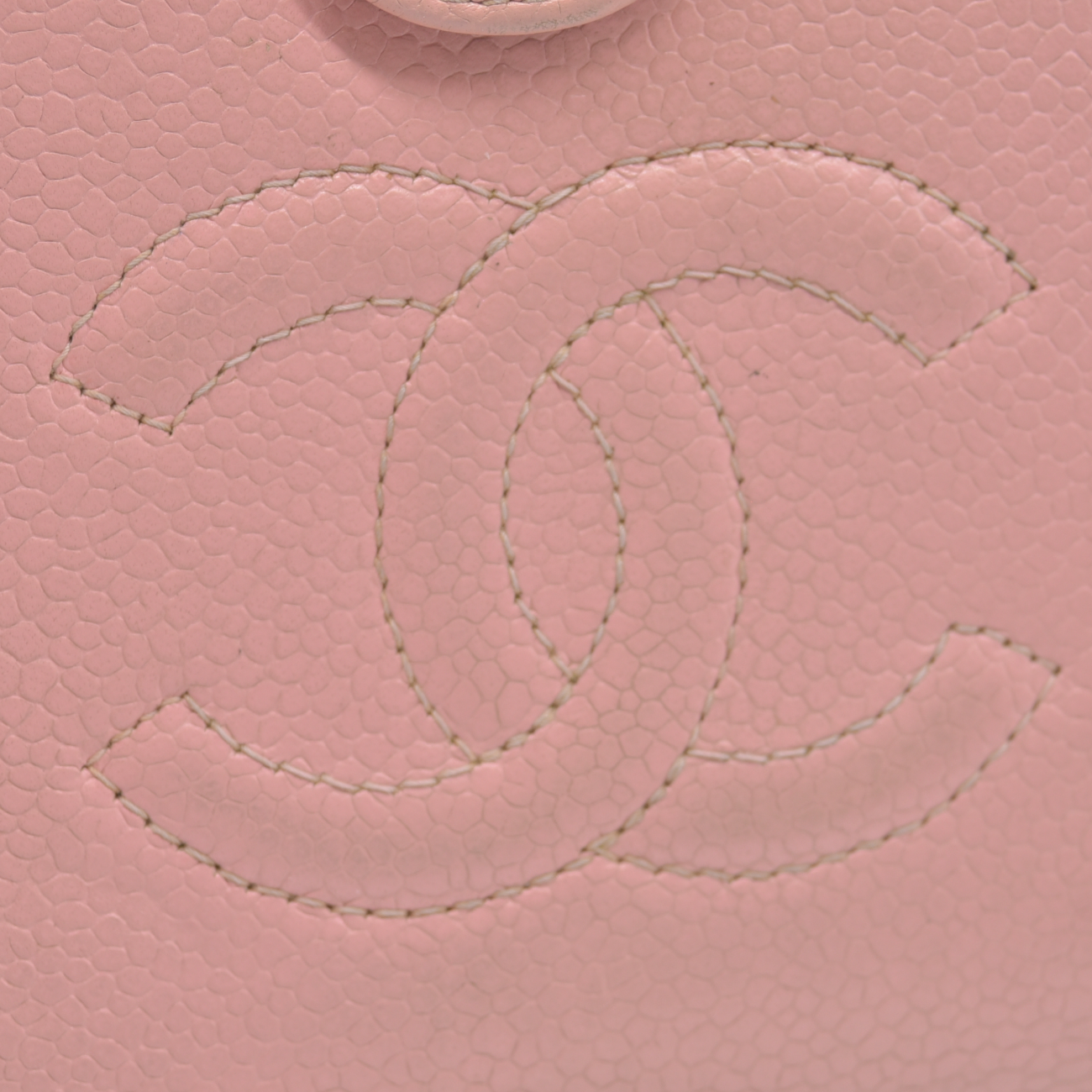 $625 Chanel Caviar Timeless CC French Wallet Pink