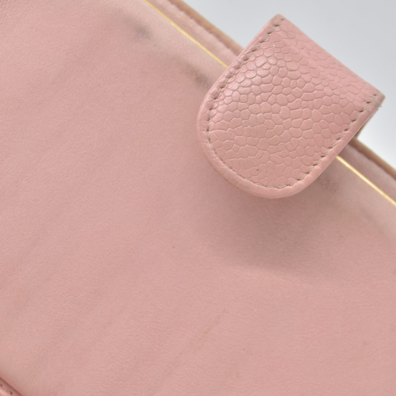 $625 Chanel Caviar Timeless CC French Wallet Pink