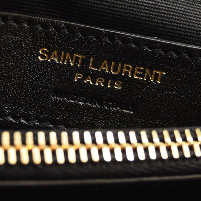 SAINT LAURENT Loulou Medium YSL Shearling Shoulder Bag