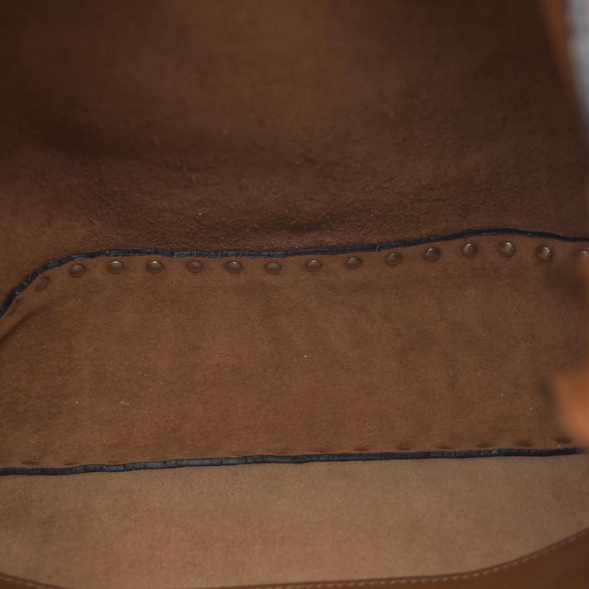 $2275 Valentino Pebbled Calfskin Small Rockstud Flip-Lock Messenger Bag Brown